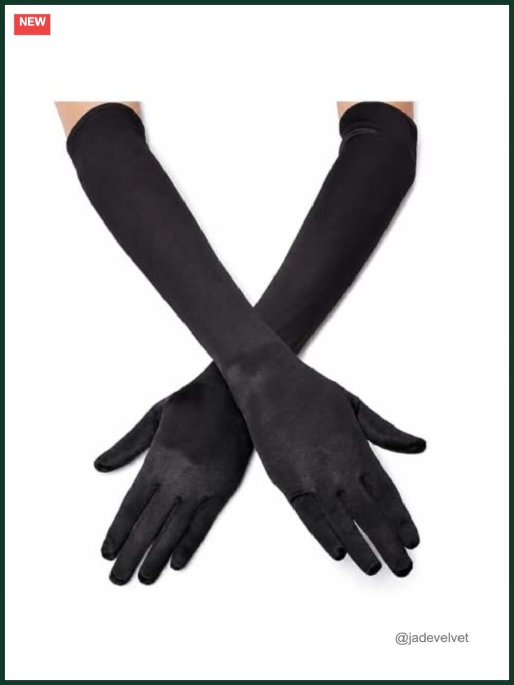 Satin Opera Gloves Elbow Length 21 inch Stretchy Formal Costume Gloves